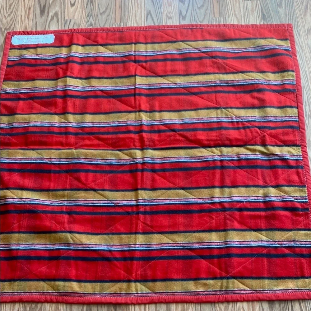 Vintage Car Print Quilt with Red and Black Border Cottagecore Retro Prairie